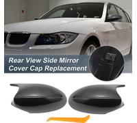 1 Ensemble Couvercles Miroir Rétroviseur Latéral De Voiture En Fibre De Carbone Noire Pour Remplacement Pour Bmw 1 E87 E81 E82 E88 Pour Bmw 3 E90 E91 E92 E93 Couvre-Garde Miroir