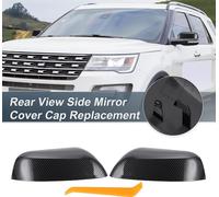 1 Ensemble Couvercles Miroir Rétroviseur Latéral Voiture En Remplacement Noir En Fibre Carbone Pour Ford Explorer 2016-2019 Couvre-Garde Miroir Décoration Extérieure Garnitures