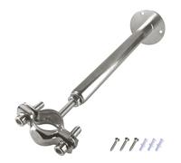 1 Ensemble D’allongement 304 en Acier Inoxydable Mural De Montage Au Plafond Supports De Tuyauterie, Support De Tuyau Réglable, Co, Height（410-500mm）, φ19-22mm / 410-500mm（1Set）