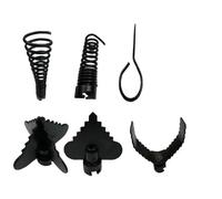 1 ensemble d'accessoires de Machine de dragage de tuyaux de 22mm, Machine de nettoyage d'égouts, tête de coupe, ressort, arbre Flexible, outil de forage de dragage