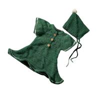 1 ensemble d'accessoires de photographie de Père Noël pour nouveau-né - Robe à manches courtes avec photos de Noël