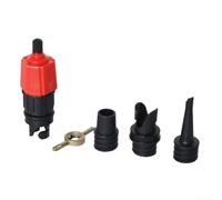 1 ensemble d'accessoires de valve à air, connecteur de pompe, buse de gonflage de pneu, joint précis pour pneus de voiture, construction en alliage et caoutchouc (rouge)