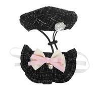 1 Ensemble D'Accessoires pour Déguisement d'anniversaire pour Animaux De Compagnie Béret pour Petits Chiens Et Chats - Ensemble Artiste Français Et Foulard Bandana -