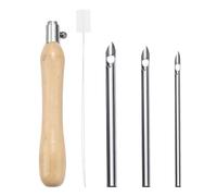1 ensemble d'aiguilles à broder, aiguille à poinçonner portable, enfile-aiguille à broder, outil de poinçonnage d'aiguille réglable, accessoires de couture pour la maison, outils de tricot DIY