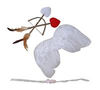 1 ensemble d'ailes d'ange pour nouveau-né avec ailes d'ange, flèches, arcs pour bébé, costume de performance, photographie, plumes
