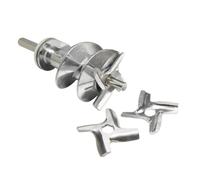 1 Ensemble D'appareils De Cuisine, 1 Vis De Hachoir À Viande De 115mm SS-989843 Et 3 Lames, Compatibles Avec MOULINEX, HV2 ME20 HV3 HV4 DR7 ME4 ME51 HV8