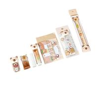 1 ensemble d'apprentissage coffret cadeau taille-crayon animal papeterie ensemble gomme, ruban correcteur règle, notes adhésives fournitures scolaires