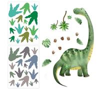 1 Ensemble D'Autocollants Muraux De Dinosaures Et 2 Autocollants D'Empreinte De Dinosaure, Décoration De La Chambre Pour Enfants Et Accessoires À Domicile.
