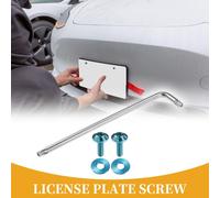 1 Ensemble De 1/4" M6 Vis De Plaque D'Immatriculation Universelle Antivol - Boulons De Sécurité Pour Cadre De Voiture Avec 2 Rondelles - Alliage De Titane Bleu