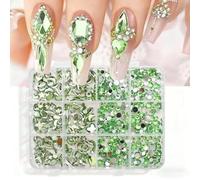1 ensemble de 12 grilles pour ongles à plat, boîte de diamants en résine, pour Design créatif, projets à domicile, Art de mariage
