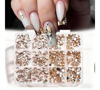 1 ensemble de 12 grilles pour ongles à plat, boîte de diamants en résine, pour Design créatif, projets à domicile, Art de mariage
