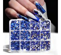 1 ensemble de 12 grilles pour ongles à plat, boîte de diamants en résine, pour Design créatif, projets à domicile, Art de mariage
