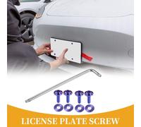 1 Ensemble De 4 Vis De Plaque D'Immatriculation Antivol Universelles M6 1/4" - Boulons De Sécurité Pour Cadre De Voiture Avec 4 Rondelles - Alliage De Titane Violet Profond
