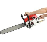 1 Ensemble de 58 CC Tronconneuse Thermique,Tronçonneuse à essence de 20 pouces, tronçonneuse à essence portative à 2 temps pour la coupe de bois et d'arbres à la ferme (Rouge)