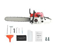 1 Ensemble de 58 CC Tronconneuse Thermique, Tronçonneuse Thermique à Gaz Multifonction Haute Puissance, Elagueuse Thermiques à Bois Résistante à la Rouille pour la Coupe du Bois (Rouge)