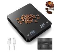 1 ensemble de balance à café électronique avec coussinet en silicone avec minuteur, affichage LED, chargement USB, utilisation à la maison, café, bon cadeau