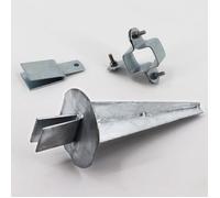 1 ensemble de barres de renfort pour poteau d'angle pour poteaux de clôture