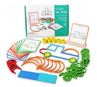 1 Ensemble de bâtons intelligents Montessori bâtons Montessori en Bois pour Les Tout-Petits - Orthographe stimule la créativité l'imagination et la Concentration Rest