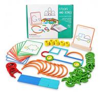 1 Ensemble de bâtons intelligents Montessori en Bois pour Les Tout-Petits - Stimule l'orthographe la créativité l'imagination et la Concentration - Restez à 'écart des écrans