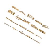 1 ensemble de belles bagues empilables à ouverture réglable, bijoux en alliage, Texture adaptée amoureux de la mode, de mode pour femmes