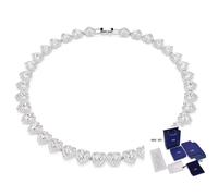 (1) Ensemble de bijoux Ariana Grande Tennis Heart Angelic couleur argent de marque od