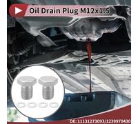 1 Ensemble De Bouchon De Vidange D'Huile Pour Bmw Pour Mercedes-Benz Boulon De Vidange pour carter D'Huile Réparation Du Filetage Avec Joint En Acier Ton Argent Aluminium