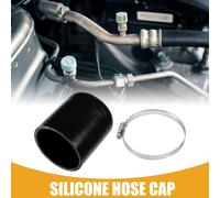 1 Ensemble de Bouchon d'Extrémité de Tuyau d'Admission de Silicone de 70mm(2,76pouces) avec Pince-Voiture pour Bypass de Refroidisseur de Liquide de refroidissement- Noir