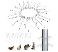 1 ensemble de ceinture anti-chat pour arbres, ceinture répulsive pour chat réglable anti-martres, dissuasif en acier inoxydable pour la maison, gouttière et arbre, protection contre les martres, tuyau
