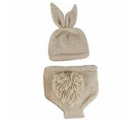 1 Ensemble De Chapeaux En Forme De Lapin, Tricoté À La Main, Vêtements En Crochet, Bonnet Et Short Pour Bébé, Costume Pour Accessoires De Photographie