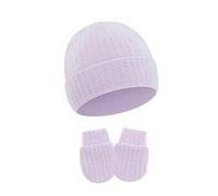1 ensemble de chapeaux et mitaines anti-rayures pour nouveau-nés, couvre-chef en coton doux et respirant pour garçons et filles de 0 à 6 mois