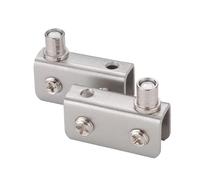 1 ensemble de charnières pivotantes en verre, axe Rotation acier inoxydable for porte d'armoire à vin, rotatives, arbre Clip, meubles cachés(M)