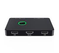 1 ensemble de commutateur KVM 4K HD, haute vitesse, avec voyant lumineux, commutateur USB, 2 ordinateurs partageant plusieurs appareils, boîtier de commutation KVM, alimentation domestique