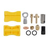 1 ensemble de connecteurs de frein à disque hydraulique pour BH90 pour SRAM Hope, pièces de réparation de vélo de route en métal argenté avec anneaux d'étanchéité et vis pour l'entretien du cyclisme