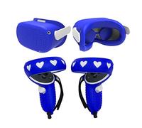 1 ensemble de couvercles de poignée de contrôleur avec couvercle facial, manchon de protection, kit de coussinets faciaux en silicone pour Quest2, étui en silicone résistant à la transpiration, masque