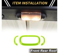 1 Ensemble De Couvre Garniture De Lumiššre De Lecture Avant Arriššre De Toit Pour Jeep Wrangler Jk 4 Portes 2011-2017 Couvre Panneau De Lampe De Lumiššre Lecture D?me Abs Vert Clair