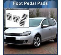 1 Ensemble De Couvre-Pédales Manuels Pour Repose-Pieds Couvre-Pédales Repose-Pieds Coussin De Pédale Morte Pour Volkswagen Golf 1997-2005 En Acier Inoxydable Ton Argenté