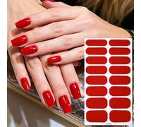 1 ensemble de décalcomanies imperméables pour ongles, couleurs unies assorties, application rapide, comprend une lime à ongles, pas besoin d ' outils pour un usage quotidien