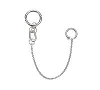 1 ensemble de fausses boucles d ' oreilles en chaîne de nez cool de punk, anneau à lèvres avec de longues chaînes, boucles d ' oreilles non percées, clip d ' oreille, bijoux de corps, clip à lèvres en