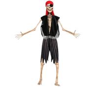 1 ensemble de figurines synthétiques pour décoration de patio, squelette debout, figurine complète pour fête, porche, entrée, accent, figurine squelette surdimensionnée, décoration extérieure, porche,