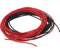 1 Ensemble De Fil De Masses Universel 24Awg Pour Autoradio, Automobile, Haut-Parleurs Voiture Fil Alimentation Entièrement Isolé Gaine Douce Tc Noir, Rouge 10Ft Noir + 10Ft Rouge