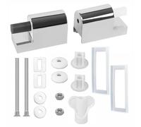 1 ensemble de fixations de rechange pour siège de toilette, kit de charnières robustes à fermeture douce avec matériel et clé, support universel pour housses de WC standard et coulissantes