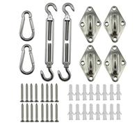 1 Ensemble de Fixations de Voile d'ombrage en Acier Inoxydable, kit d'accessoires de sécurité for la Maison