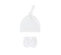 1 ensemble de gants élastiques pour nouveau-nés avec bonnet pour l'intérieur et l'extérieur, doux et respirant pour nouveau-nés