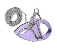 1 Ensemble de Gilet de Laisse pour Chat, Harnais pour Petit Chien, débardeur Pratique pour Chien, Accessoire pour Chien de Compagnie, Harnais pour Chien de Taille Moyenne (Violet 18x17x1cm)
