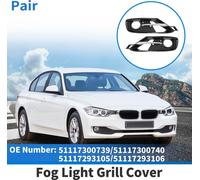 1 Ensemble De Grille De Feux De Brouillard Pour Bmw SšŠrie 3 2012-2015 Abs Noir, ArgentšŠ Ton Avant Gauche, Avant Droit Couverture De Feux De Brouillard InfšŠrieurs Avant