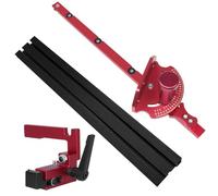 1 ensemble de jauge à onglet et clôture avec règle d'assemblage de sciage d'arrêt de piste pour table routeur de travail du bois banc outils table