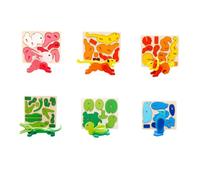 1 Ensemble De Jouets En Bois Pour Enfants, Puzzle 3d En Carton, Puzzle Multicouche, Jouets Pour Bébés, Aides Éducatives Précoces