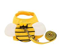 1 Ensemble de Laisse pour Chien, Harnais pour Chiot avec Laisse, Gilet pour Animal de Compagnie, Harnais pour Chien, Gilet en Maille pour Chien, Harnais pour Chiot (Jaune 22x20cm)