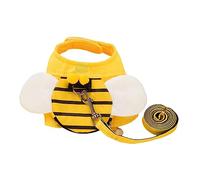 1 Ensemble de Laisse pour Chien, Harnais pour Chiot avec Laisse, Gilet pour Animal de Compagnie, Harnais pour Chien, Gilet en Maille pour Chien, Harnais pour Chiot (Jaune 23x21cm)
