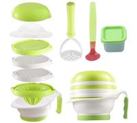 1 ensemble de machine à aliments pour bébé, moulin pour bébé de qualité alimentaire avec bol à purée, presse-agrumes main, presse-agrumes, râpe, machine purée fruits et légumes pour -p